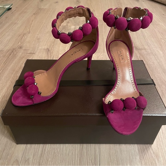 ALAIA Bomb Suede Sandal - Picture 3 of 5
